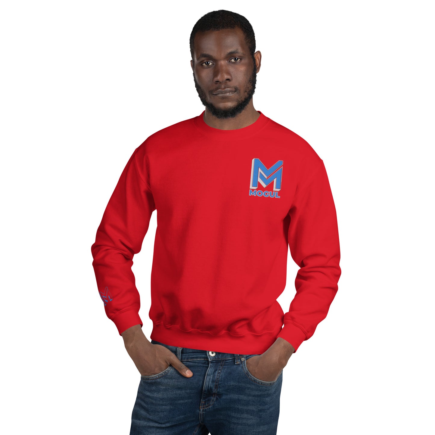 Mogul Brand Unisex Sweatshirt | Blue & Red