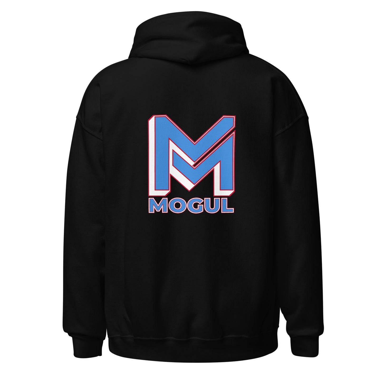 Mogul Brand Embroidered Hoodie | Red + Blue