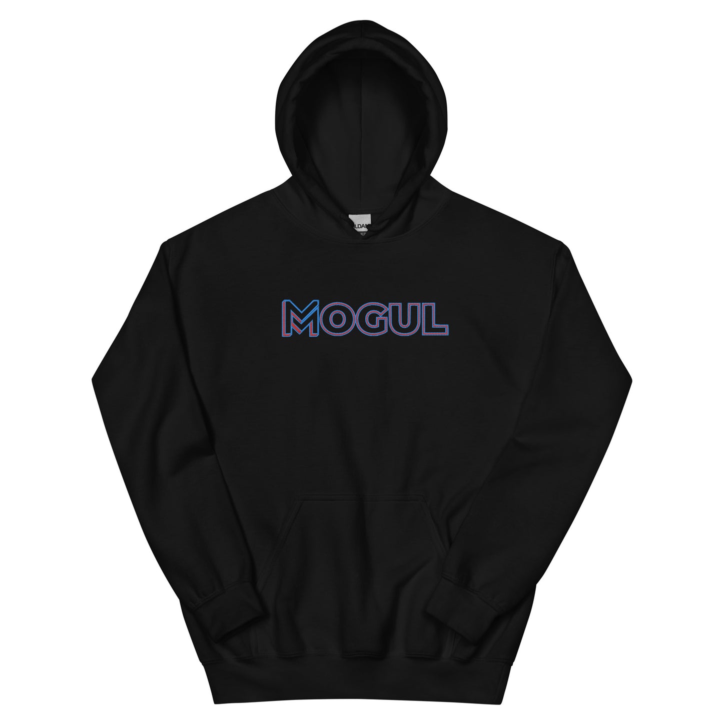 Mogul Brand Embroidered Hoodie | Red + Blue