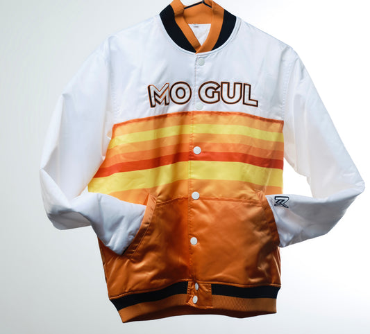 Mogul Brand White & Orange Satin Jacket