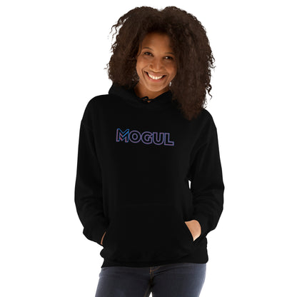 Mogul Brand Embroidered Hoodie | Red + Blue